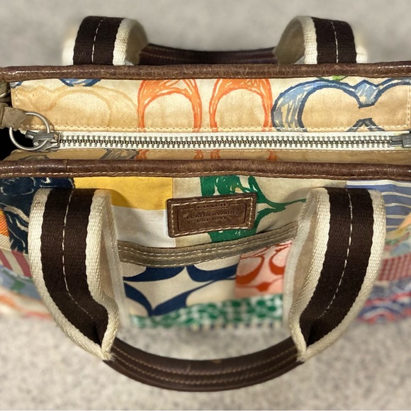 COACH Multi Pattern Patchwork Handbag - Picture 8 of 10